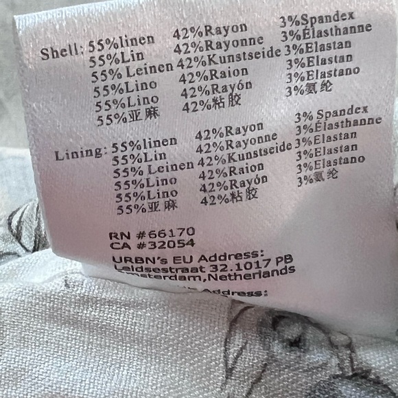 V Chapman The Violet Dress Linen Blend in Blue Murano Size 8 - Picture 12 of 14